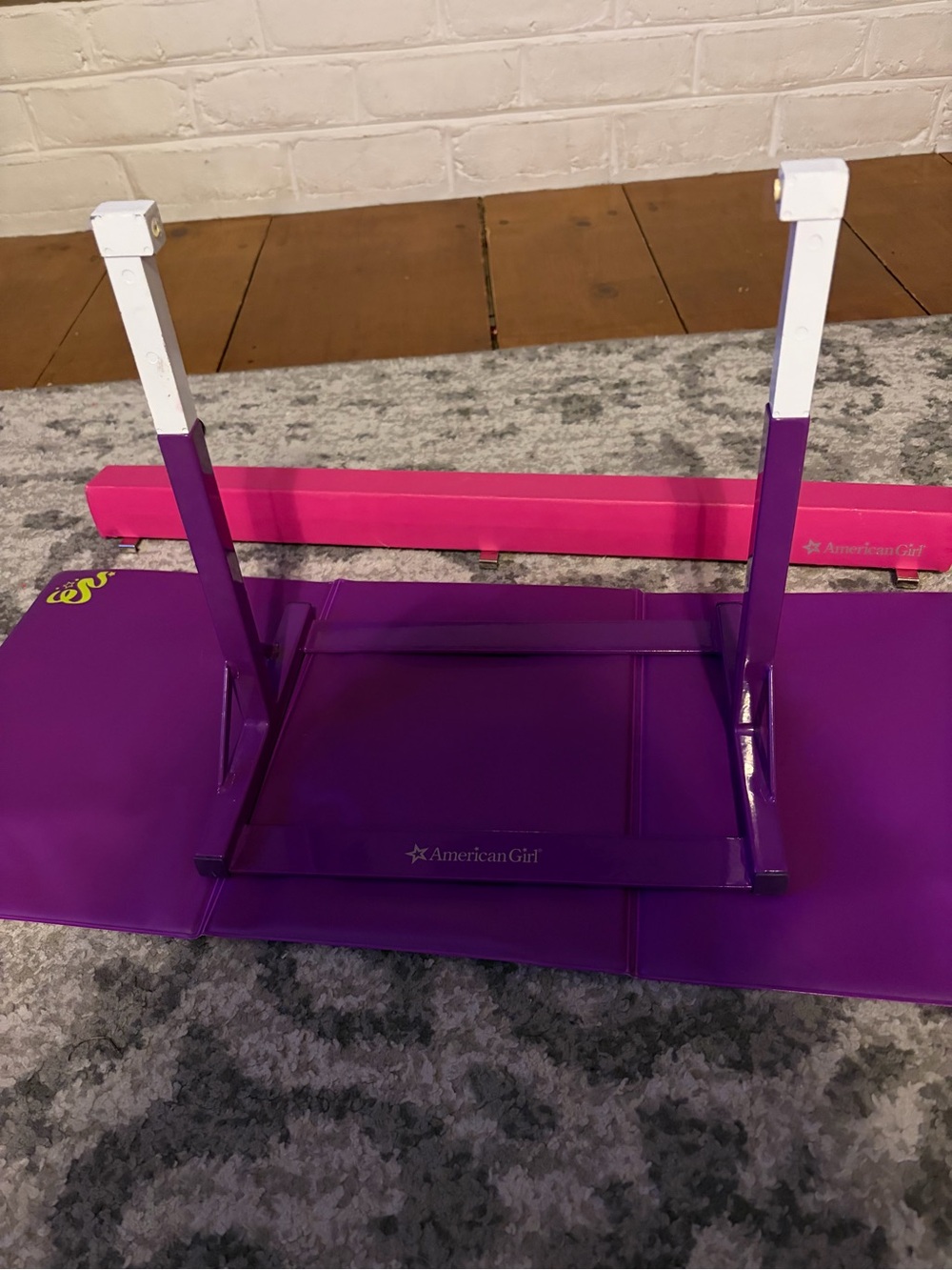 Retired American Girl Purple and Pink Gymnastics set